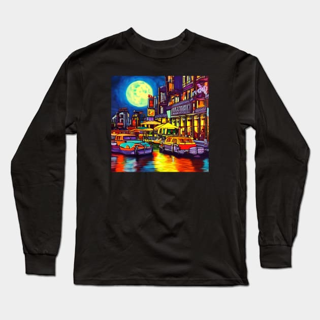 Beautiful Harbours Long Sleeve T-Shirt by Sanzida Design